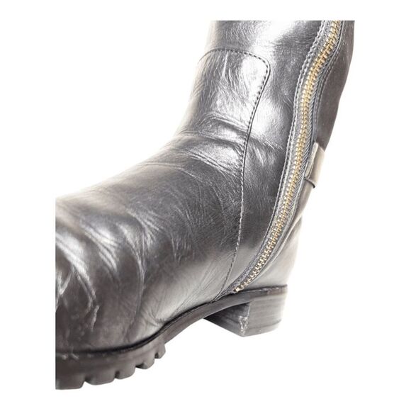 MICHAEL KORS Byrce Black Panel Leather Over The Knee Boot Size 8.5M - Picture 14 of 16